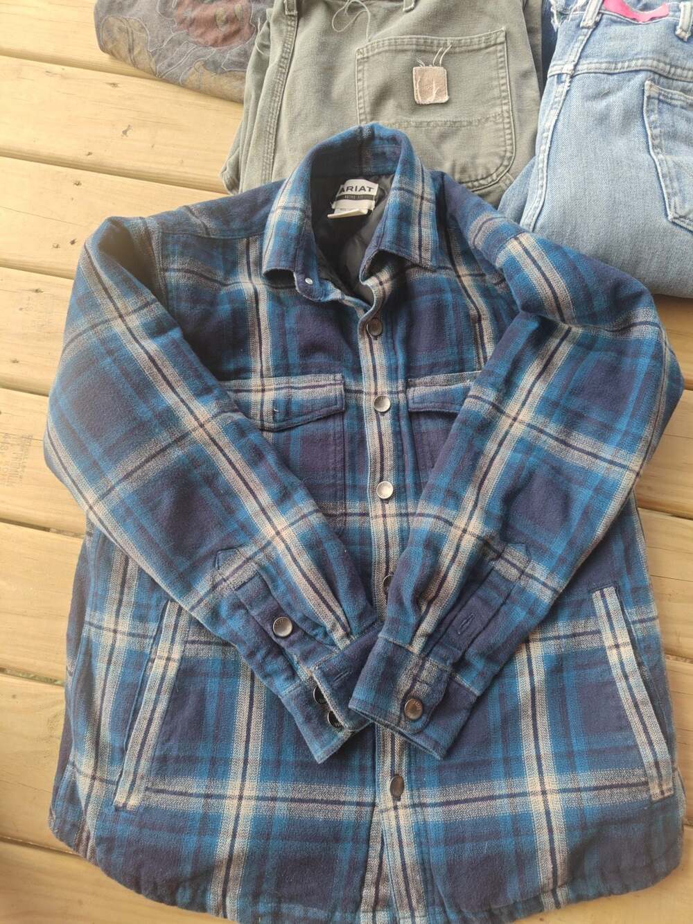 Ariat Hannoch Retro Fit Quilted Lined Plaid Shirt Jacket